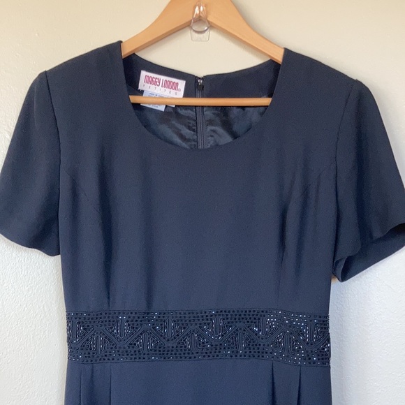 Maggy London Dresses & Skirts - Maggy London Petites Black Beaded Accent Special Occasion Dress EUC Size 12